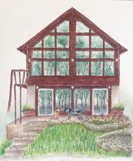 Custom Watercolor House Portrait | Hand-Painted Home Art | Housewarming Holiday Gift