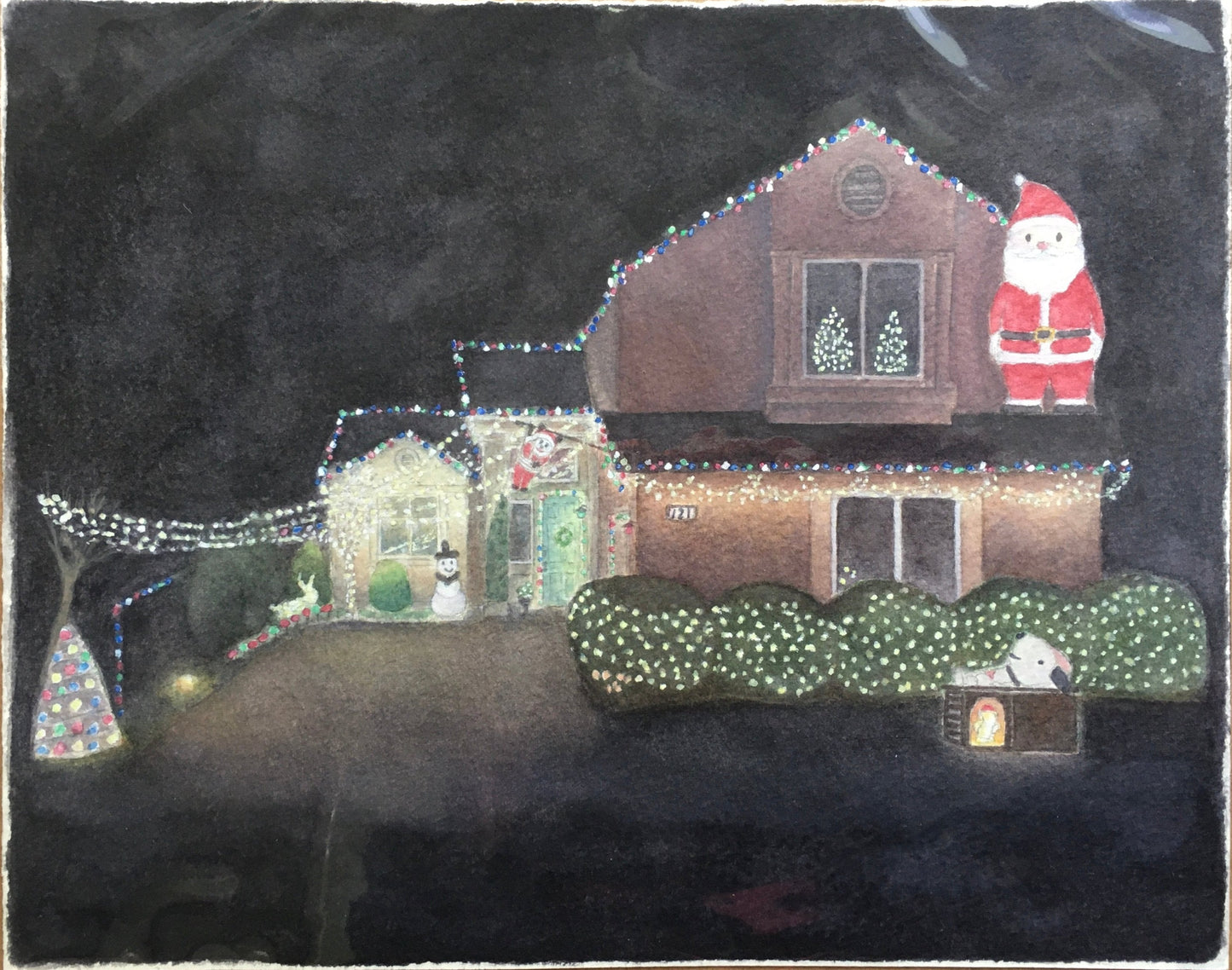 Custom Watercolor House Portrait | Hand-Painted Home Art | Housewarming Holiday Gift